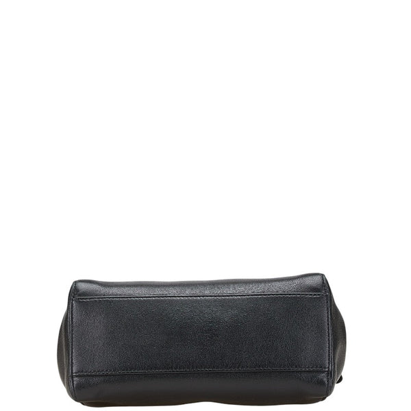 フェンディ ミニピーカブー ハンドバッグ ショルダーバッグ 2WAY 8BN244 ブラック レザー レディース FENDI 【中古】