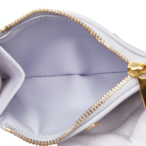 ボッテガヴェネタ マキシイントレチャート 二つ折り財布 パープル レザー レディース BOTTEGAVENETA 【中古】