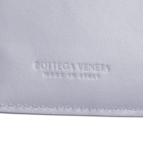 ボッテガヴェネタ マキシイントレチャート 二つ折り財布 パープル レザー レディース BOTTEGAVENETA 【中古】