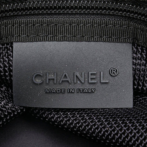 シャネル スポーツライン ココマーク ショルダーバッグ メッセンジャーバッグ オフホワイト ナイロン レザー レディース CHANEL 【中古】