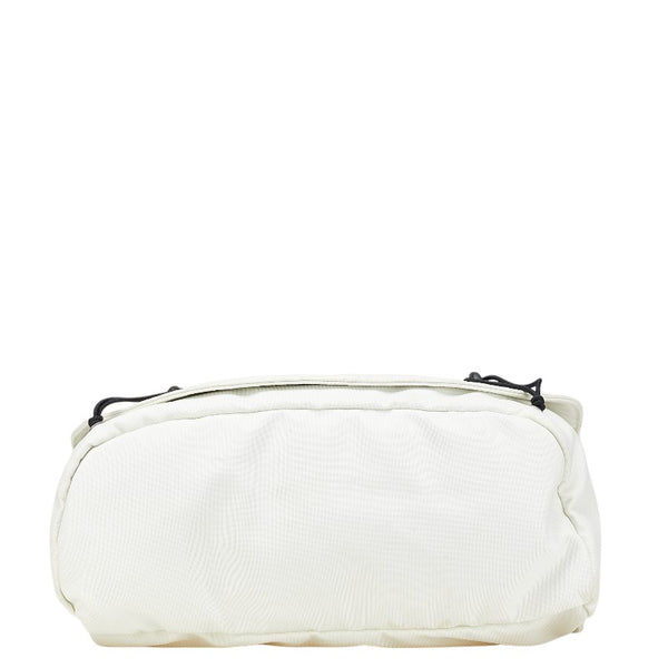 シャネル スポーツライン ココマーク ショルダーバッグ メッセンジャーバッグ オフホワイト ナイロン レザー レディース CHANEL 【中古】