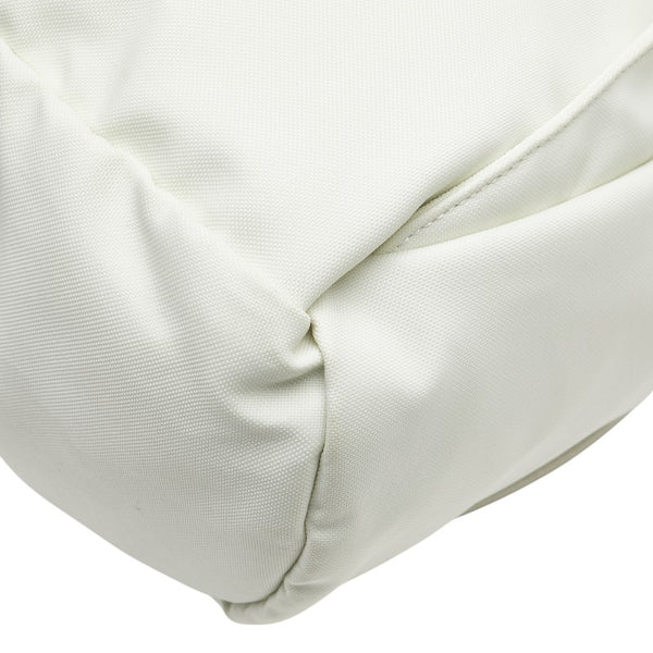 シャネル スポーツライン ココマーク ショルダーバッグ メッセンジャーバッグ オフホワイト ナイロン レザー レディース CHANEL 【中古】