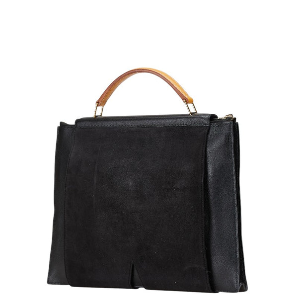 エルメス プレジデント トートバッグ ブラック グリーン リザード ヴォーグレネ ドブリス レディース HERMES 【中古】