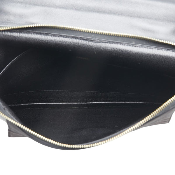 エルメス プレジデント トートバッグ ブラック グリーン リザード ヴォーグレネ ドブリス レディース HERMES 【中古】