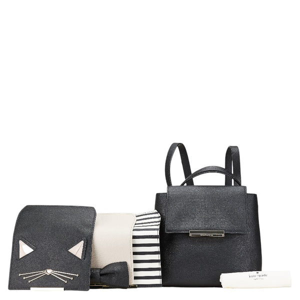 ケイトスペード メイクイットマイン リュック バックパック ハンドバッグ 2WAY PXRU8696 ブラック レザー レディース Kate Spade 【中古】