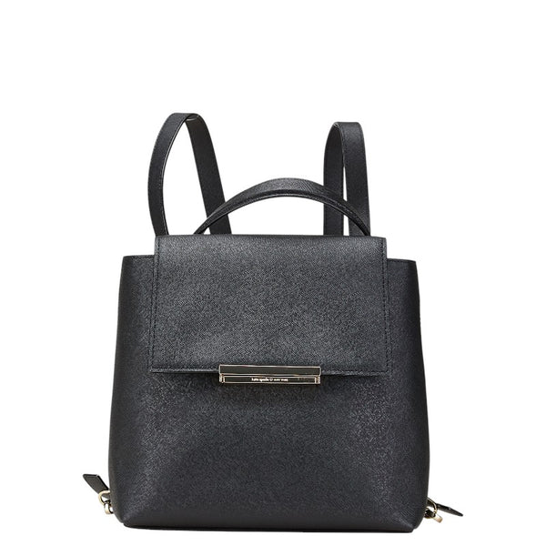 ケイトスペード メイクイットマイン リュック バックパック ハンドバッグ 2WAY PXRU8696 ブラック レザー レディース Kate Spade 【中古】