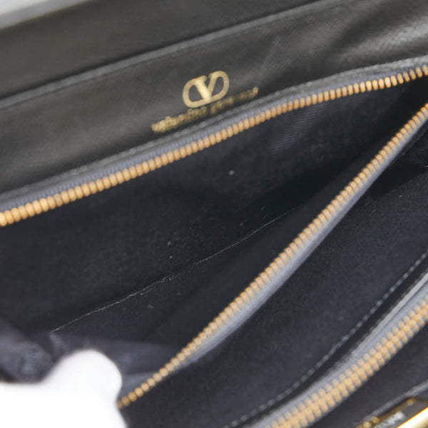 ヴァレンティノ ガラヴァーニ ハンドバッグ ブラック レザー レディース VALENTINO 【中古】