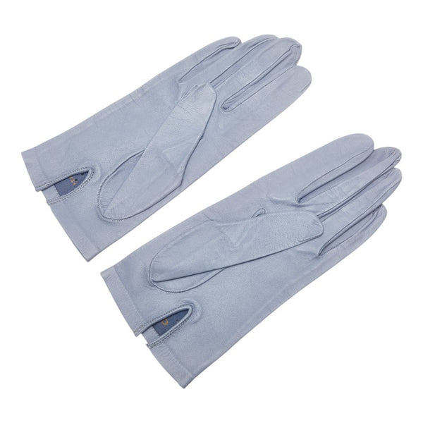 シャネル ココマーク 手袋 グローブ サイズ：7 グレー ラムスキン レディース CHANEL 【中古】