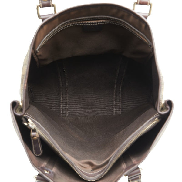 グッチ GGスプリーム トートバッグ ショルダーバッグ 223668 ベージュ ブラウン PVC レザー レディース GUCCI 【中古】