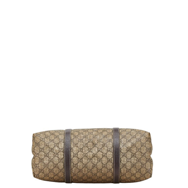 グッチ GGスプリーム トートバッグ ショルダーバッグ 223668 ベージュ ブラウン PVC レザー レディース GUCCI 【中古】