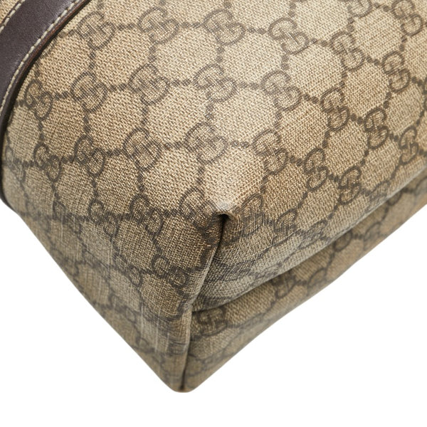 グッチ GGスプリーム トートバッグ ショルダーバッグ 223668 ベージュ ブラウン PVC レザー レディース GUCCI 【中古】