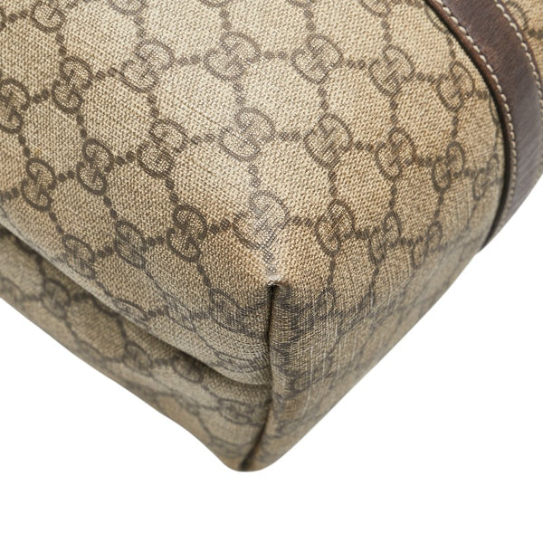 グッチ GGスプリーム トートバッグ ショルダーバッグ 223668 ベージュ ブラウン PVC レザー レディース GUCCI 【中古】