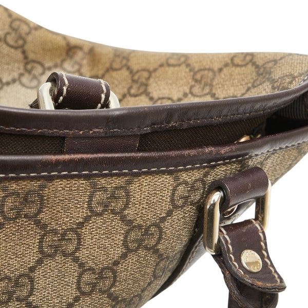グッチ GGスプリーム トートバッグ ショルダーバッグ 223668 ベージュ ブラウン PVC レザー レディース GUCCI 【中古】