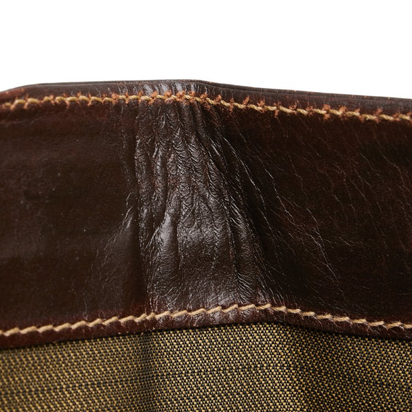 フェンディ ズッカ トートバッグ ベージュ ブラウン キャンバス レディース FENDI 【中古】
