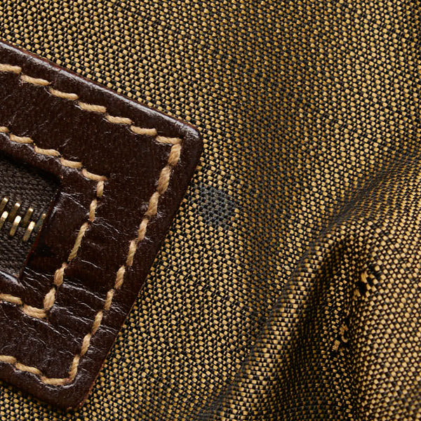 フェンディ ズッカ トートバッグ ベージュ ブラウン キャンバス レディース FENDI 【中古】