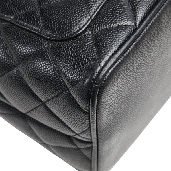 シャネル ココマーク 復刻 トートバッグ ハンドバッグ ブラック キャビアスキン レディース CHANEL 【中古】