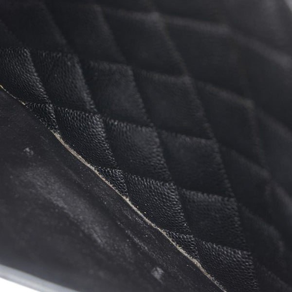 シャネル ココマーク 復刻 トートバッグ ハンドバッグ ブラック キャビアスキン レディース CHANEL 【中古】