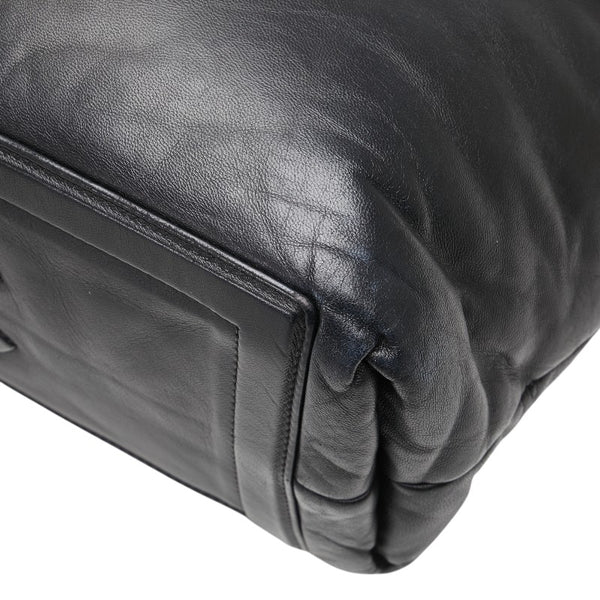 シャネル ココクーン ココマーク ハンドバッグ トートバッグ ブラック ラムスキン レディース CHANEL 【中古】