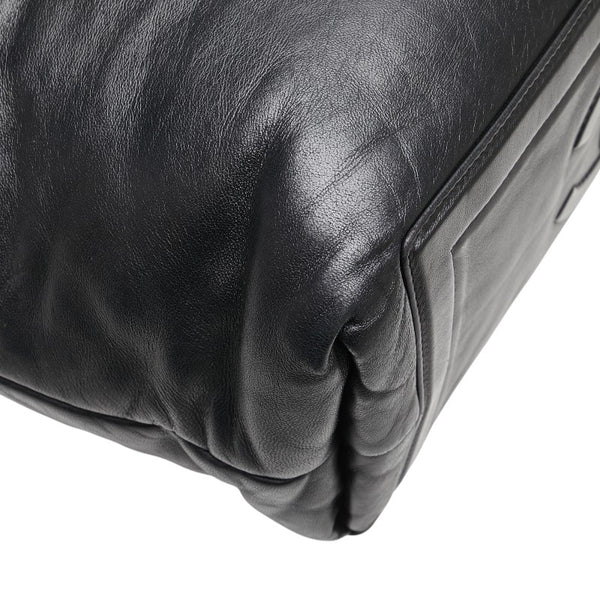 シャネル ココクーン ココマーク ハンドバッグ トートバッグ ブラック ラムスキン レディース CHANEL 【中古】