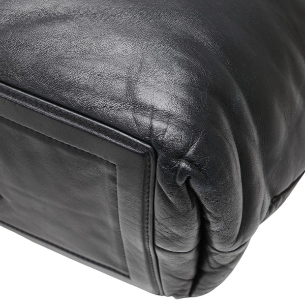 シャネル ココクーン ココマーク ハンドバッグ トートバッグ ブラック ラムスキン レディース CHANEL 【中古】