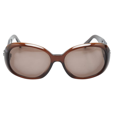 シャネル カメリア ココマーク サングラス 5113 ブラウン プラスチック レディース CHANEL 【中古】