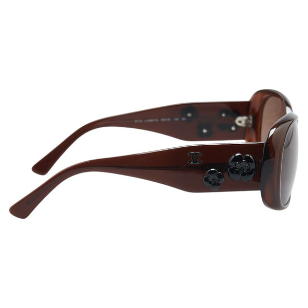 シャネル カメリア ココマーク サングラス 5113 ブラウン プラスチック レディース CHANEL 【中古】