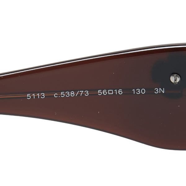シャネル カメリア ココマーク サングラス 5113 ブラウン プラスチック レディース CHANEL 【中古】