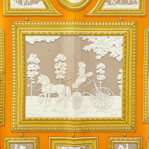 エルメス カレ90 WEDGWOOD ウェッジウッド スカーフ グレー マルチカラー レディース HERMES 【中古】