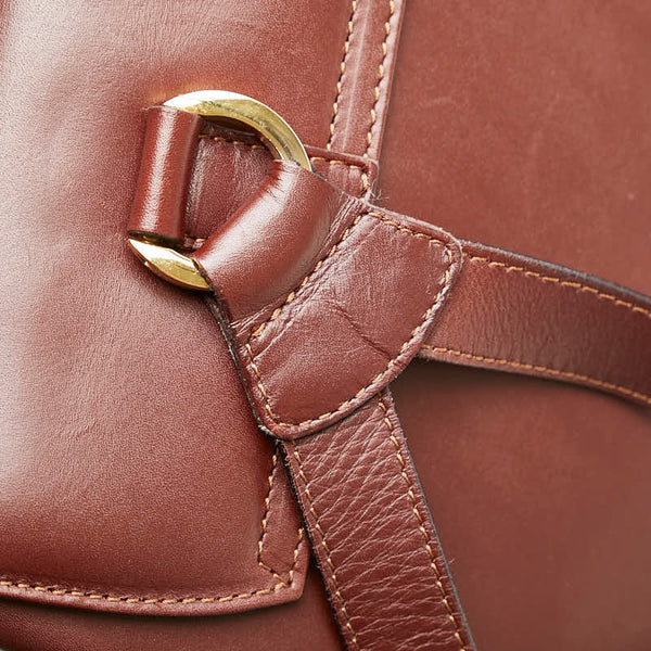 サルヴァトーレフェラガモ リュック バックパック DQ-211 5207 ブラウン レザー レディース Salvatore Ferragamo 【中古】