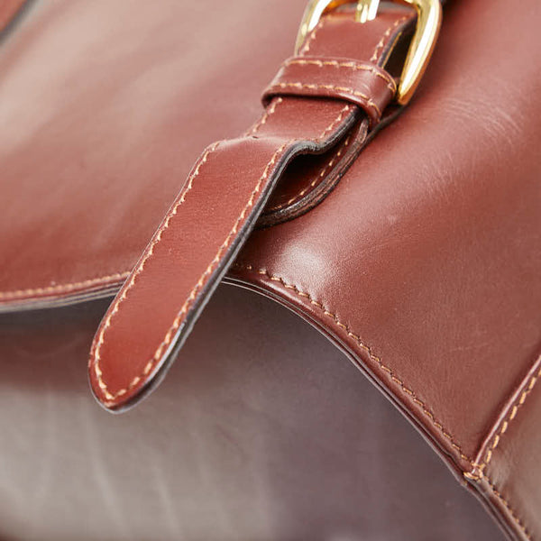 サルヴァトーレフェラガモ リュック バックパック DQ-211 5207 ブラウン レザー レディース Salvatore Ferragamo 【中古】