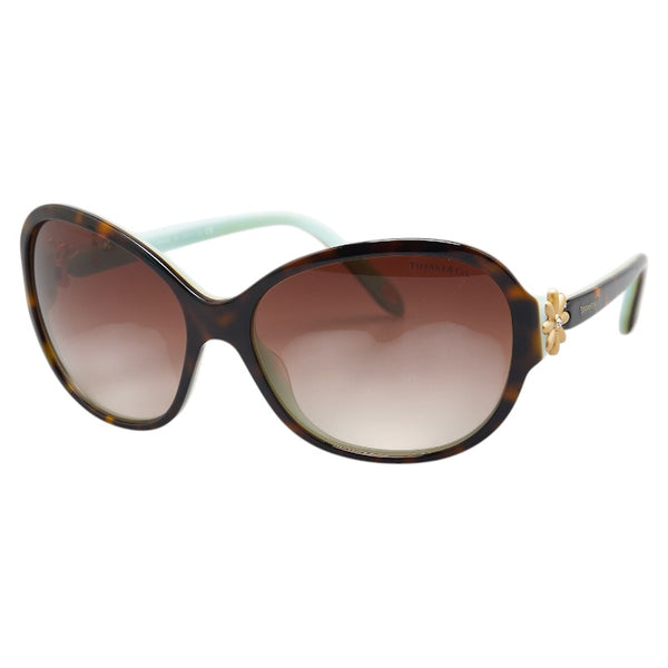 ティファニー フラワー サングラス TF4068-B ティファニーブルー ブラウン プラスチック レディース TIFFANY&Co. 【中古】