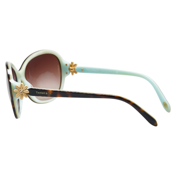 ティファニー フラワー サングラス TF4068-B ティファニーブルー ブラウン プラスチック レディース TIFFANY&Co. 【中古】