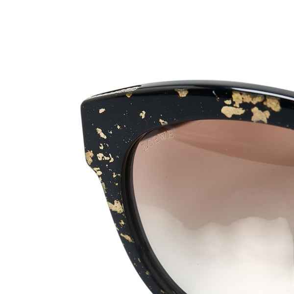 ロエベ アナグラム サングラス SLW849 ブラック ゴールド プラスチック レディース LOEWE 【中古】