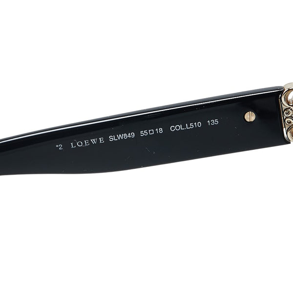 ロエベ アナグラム サングラス SLW849 ブラック ゴールド プラスチック レディース LOEWE 【中古】