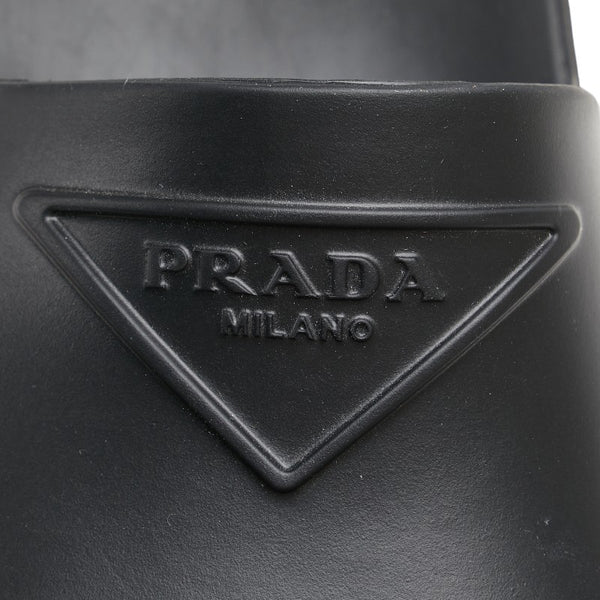 プラダ トライアングルロゴ スライドサンダル コンフォートサンダル シャワーサンダル 2X3085 3LKV ブラック ラバー メンズ PRADA 【中古】
