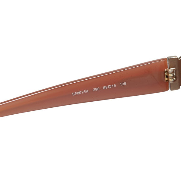 サルヴァトーレフェラガモ ガンチーニ サングラス SF801SA ベージュ プラスチック レディース Salvatore Ferragamo 【中古】
