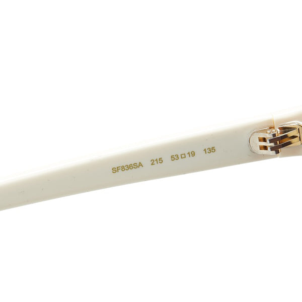 サルヴァトーレフェラガモ サングラス SF836SA ブラウン ホワイト プラスチック レディース Salvatore Ferragamo 【中古】