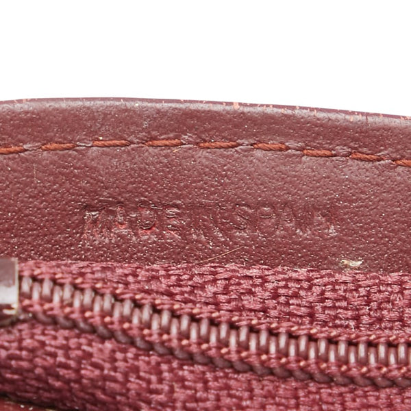 カルティエ マストライン アクセサリーポーチ ワインレッド ボルドー レザー レディース CARTIER 【中古】