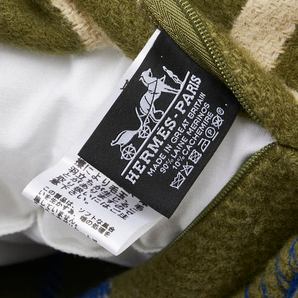 エルメス アヴァロンIII PM クッション カーキ マルチカラー ウール カシミヤ レディース HERMES 【中古】
