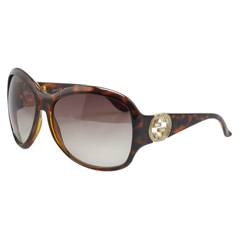 グッチ インターロッキングG サングラス GG 3139/S ブラウン プラスチック レディース GUCCI 【中古】