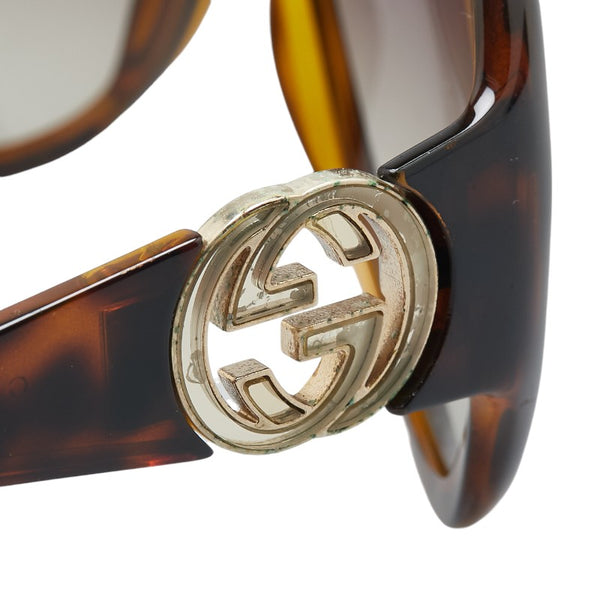 グッチ インターロッキングG サングラス GG 3139/S ブラウン プラスチック レディース GUCCI 【中古】