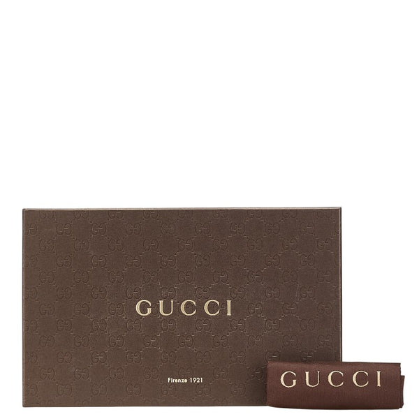 グッチ リボン インターロッキングG パンプス ヒール サイズ:35 317042 ブラック エナメル レディース GUCCI 【中古】