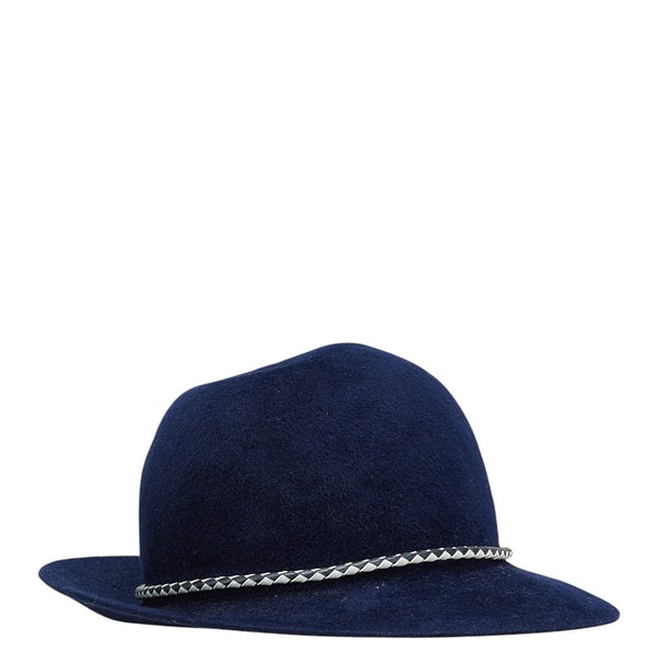 エルメス 帽子 ハット サイズ:58 ネイビー ウール レーヨン コットン レディース HERMES 【中古】