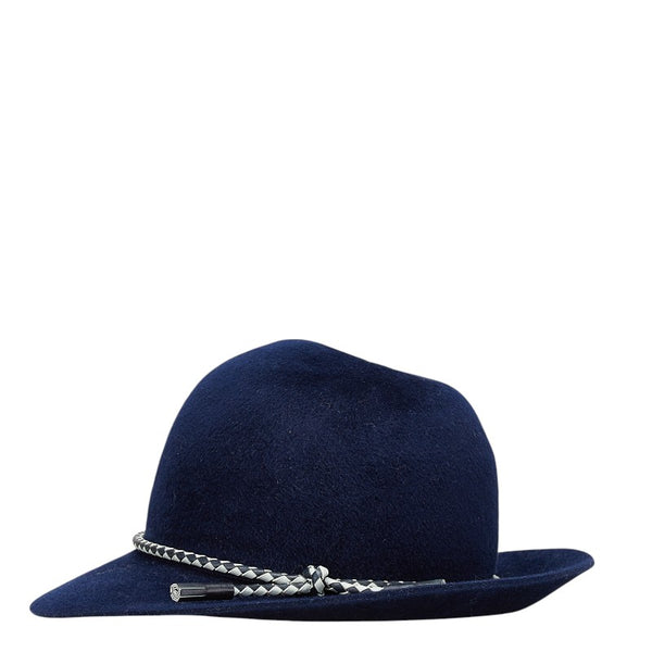 エルメス 帽子 ハット サイズ:58 ネイビー ウール レーヨン コットン レディース HERMES 【中古】