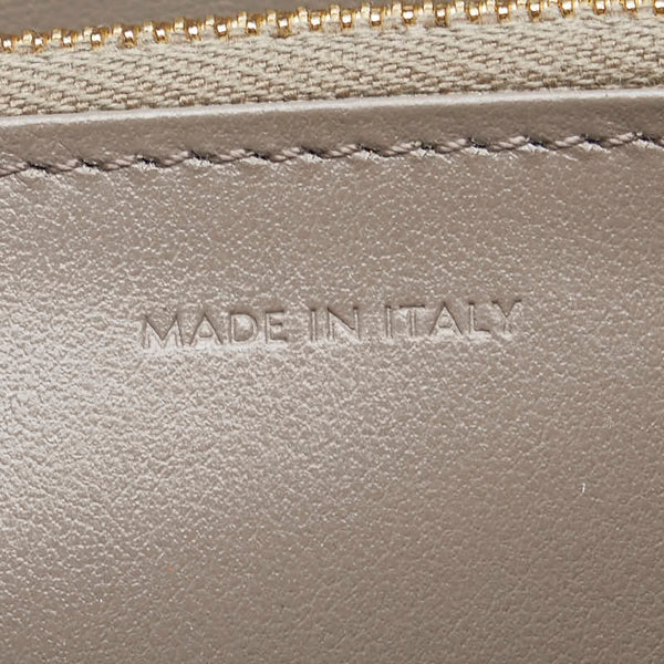 セリーヌ ラウンドファスナー 長財布 グレージュ ベージュ レザー レディース CELINE 【中古】