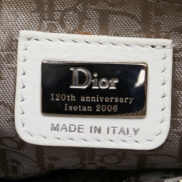 ディオール レディディオール メッシュ 編み込み ハンドバッグ ホワイト レザー レディース Dior 【中古】