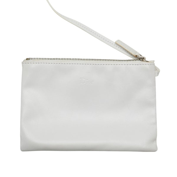 ディオール レディディオール メッシュ 編み込み ハンドバッグ ホワイト レザー レディース Dior 【中古】