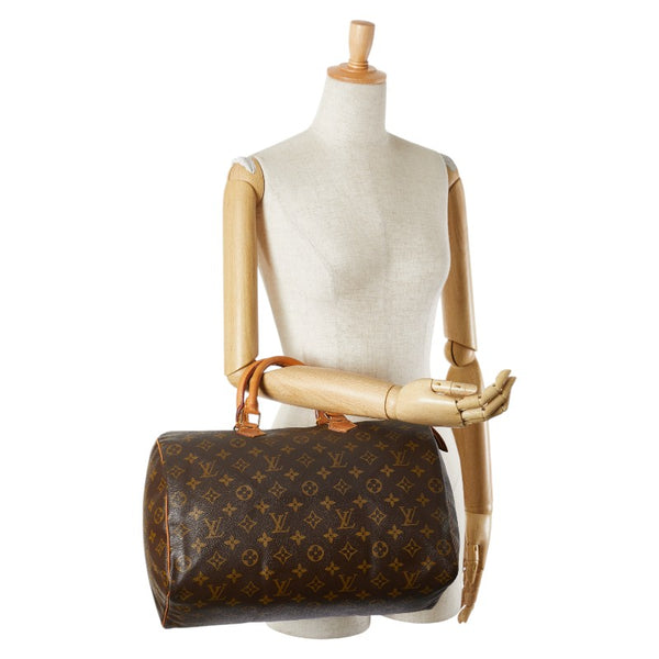 ルイ ヴィトン モノグラム スピーディ35 ハンドバッグ ボストンバッグ M41524 ブラウン PVC レザー レディース LOUIS VUITTON 【中古】