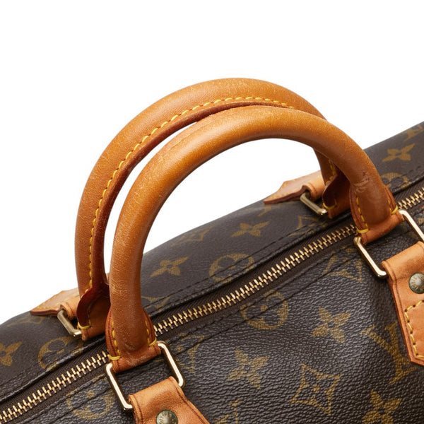 ルイ ヴィトン モノグラム スピーディ35 ハンドバッグ ボストンバッグ M41524 ブラウン PVC レザー レディース LOUIS VUITTON 【中古】