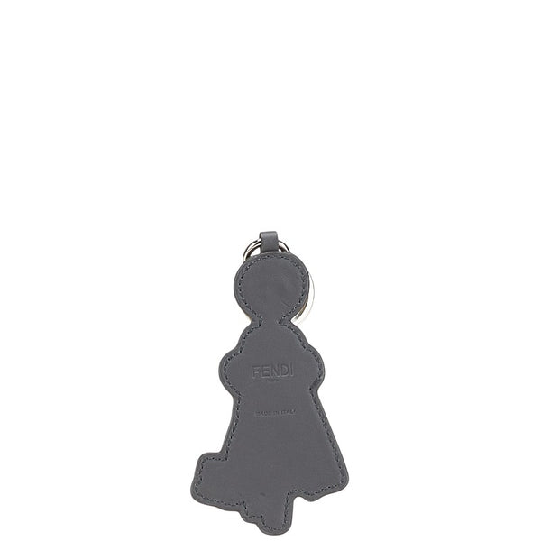 フェンディ キー 鍵 モチーフ チャーム キーホルダー ブラック マルチカラー レザー レディース FENDI 【中古】